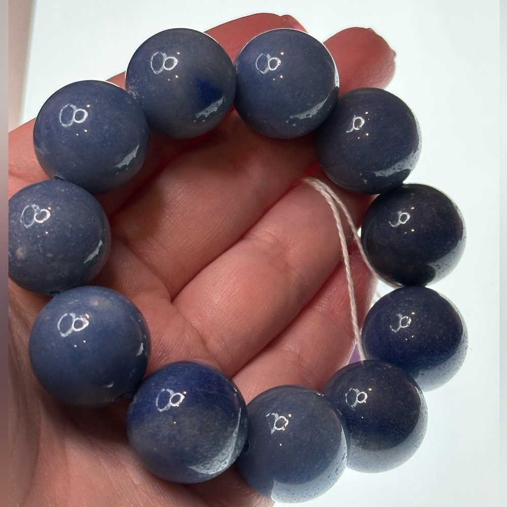 Blue Aventurine Bracelet 20mm Size 6.5 - Picture 7 of 9